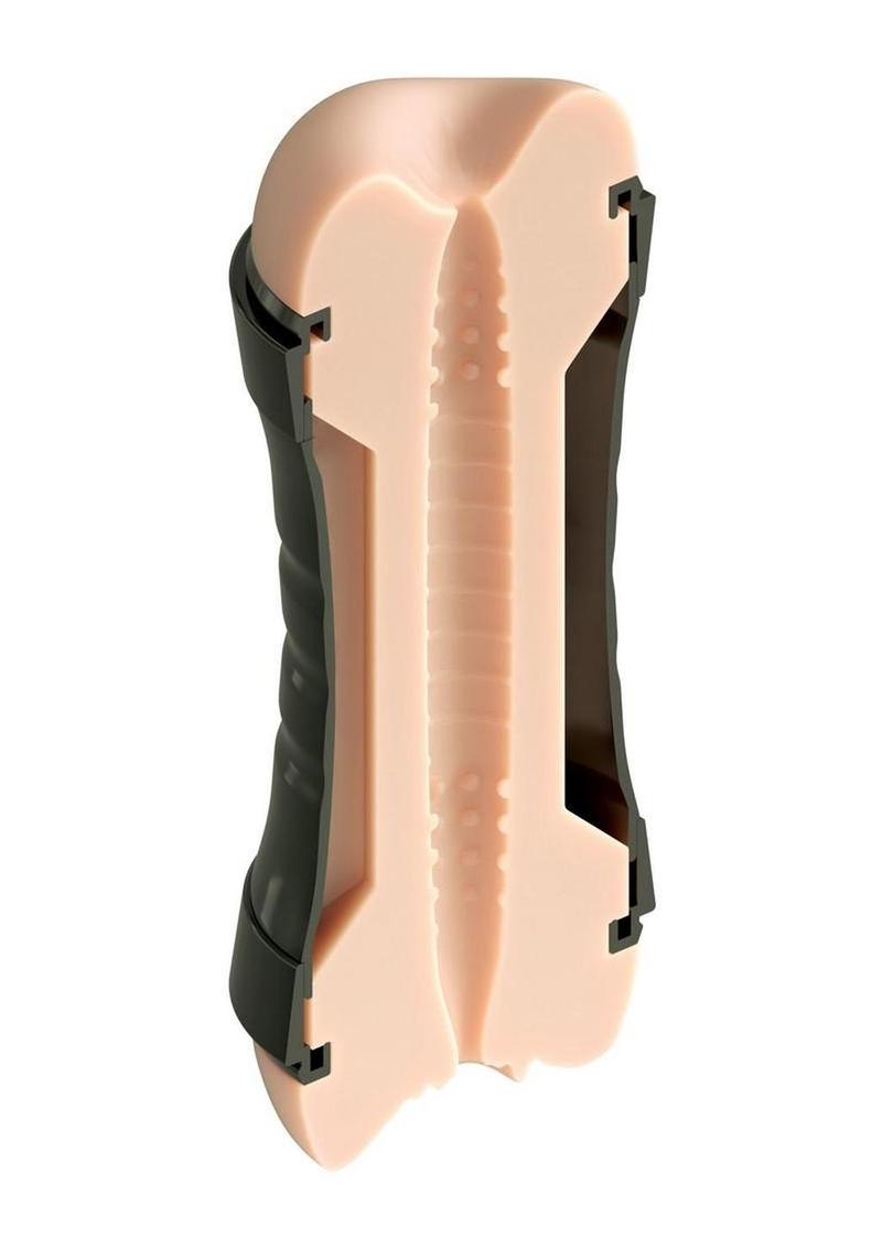 PDX Extreme Super Flip-A-Pussy Over Dual End Stroker - Vanilla