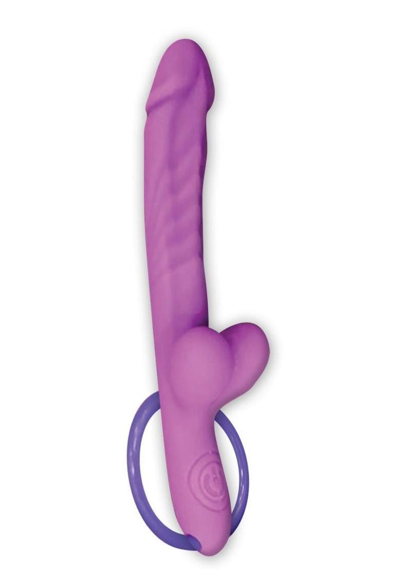 Wet Dreams Slim Dickin Rechargeable Silicone Vibrator with Balls - Lavender