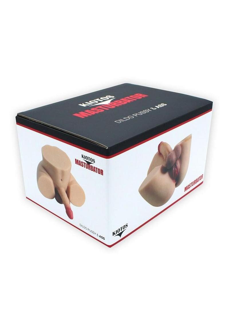 Kiotos Masturbator Silicone Dildo with Pussy & Ass - Vanilla