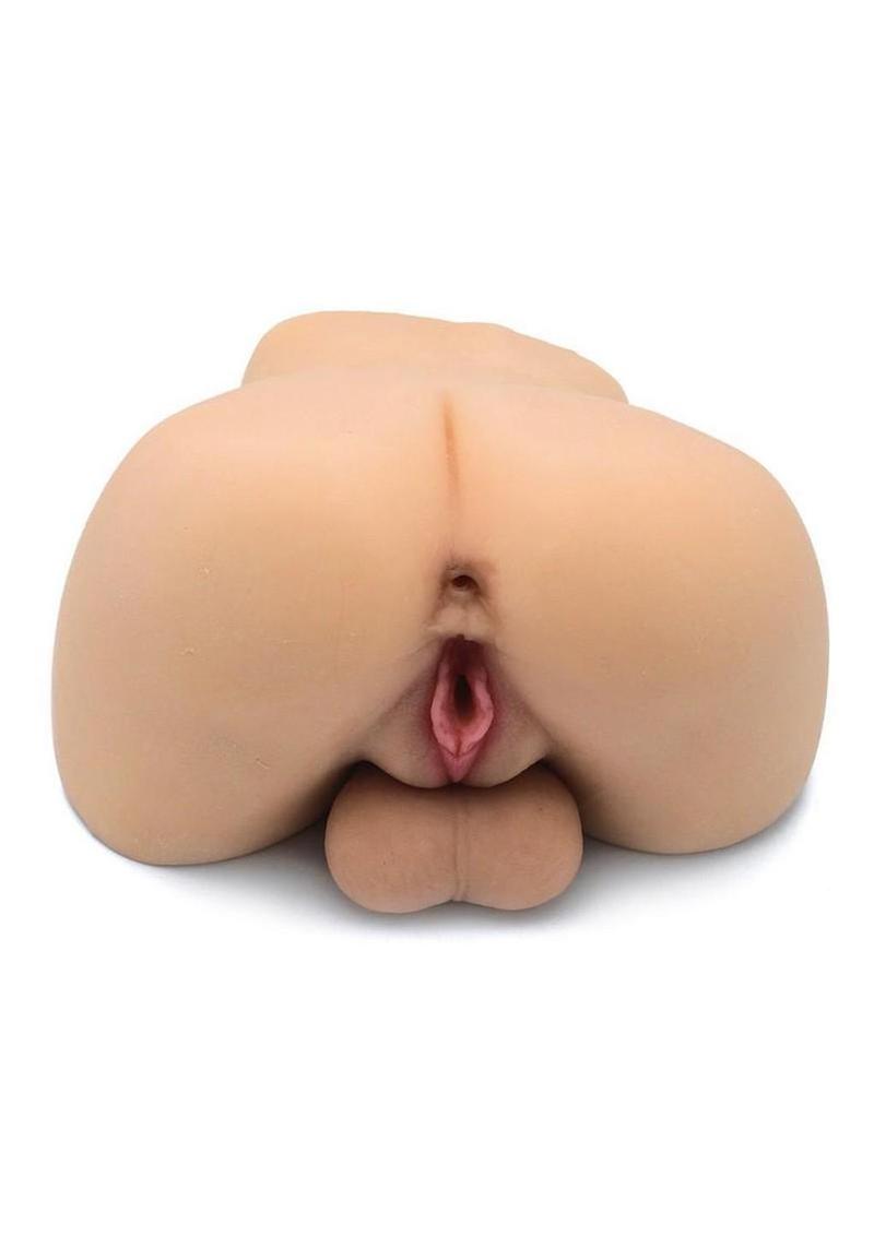 Kiotos Masturbator Silicone Dildo with Pussy & Ass - Vanilla