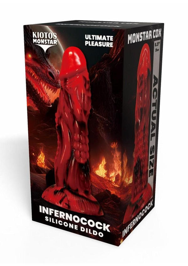 Kiotos Monstar Cox Inferno Silicone Cock with Suction Cup - Red/Blue