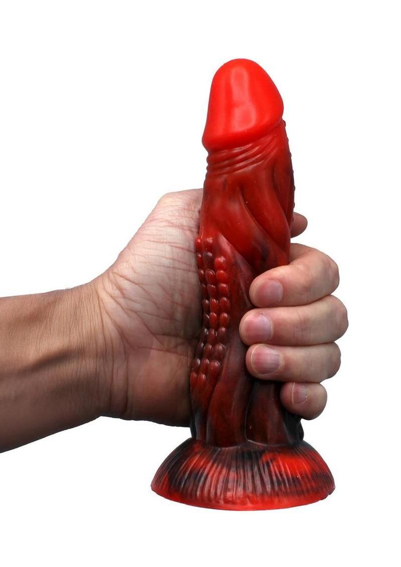 Kiotos Monstar Cox Inferno Silicone Cock with Suction Cup - Red/Blue