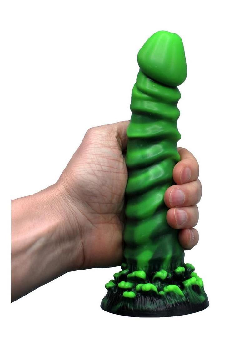 Kiotos Monstar Cox Junglerex Silicone Cock with Suction Cup - Green/Black