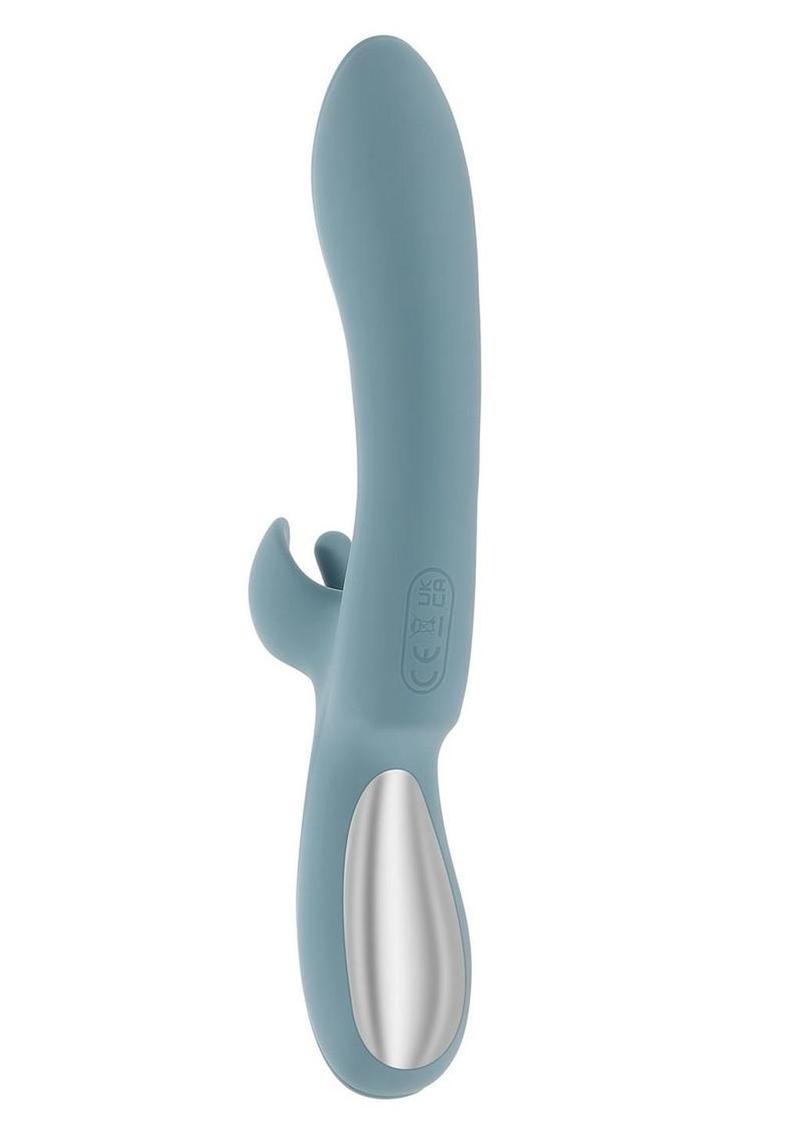 Take Your Flick Rechargeable Silicone Rabbit Vibrator - Blue