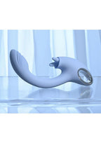 Playboy Sapphire Sky Rechargeable Silicone Rabbit Vibrator - Blue