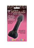 Glitterati Penis Candle - Black Glitter