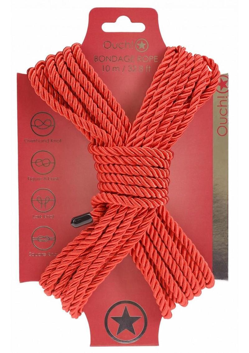 Ouch! Bondage Rope 10 Meter Nylon - Red