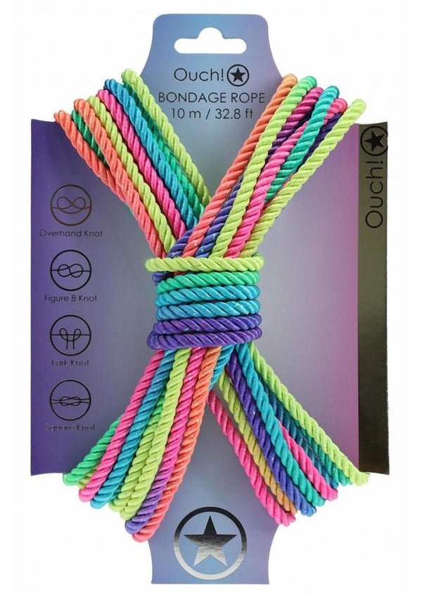 Ouch! Bondage Rope 10 Meter Nylon - Multicolor