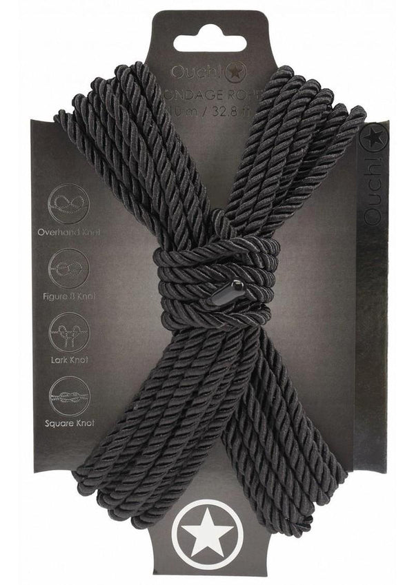 Ouch! Bondage Rope 10 Meter Nylon - Black