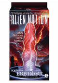 Alien Nation Eruptor Silicone Self Lubricating Dildo - Red/Silver