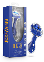 Oh My Gem Prestige Glass Anal Plug - Blue