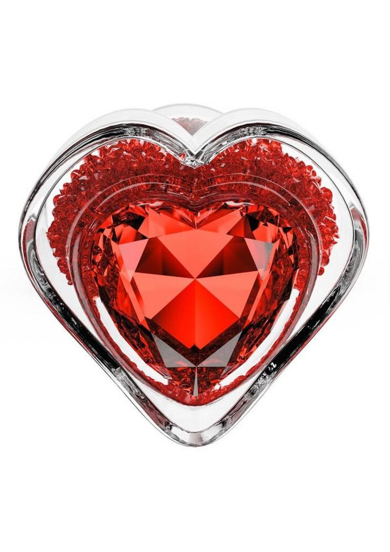 Oh My Gem Lustre Glass Anal Plug - Red