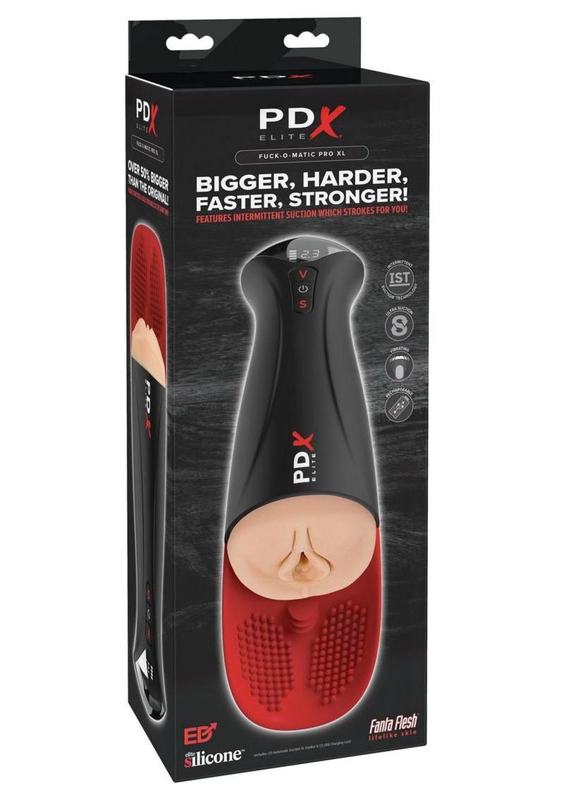 PDX Elite Fuck O Matic Pro XL Rechargeable Stroker - Vanilla/Black
