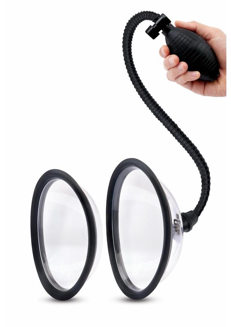 Size Up Classic Pussy Pump with Two Chambers - Black/Clear