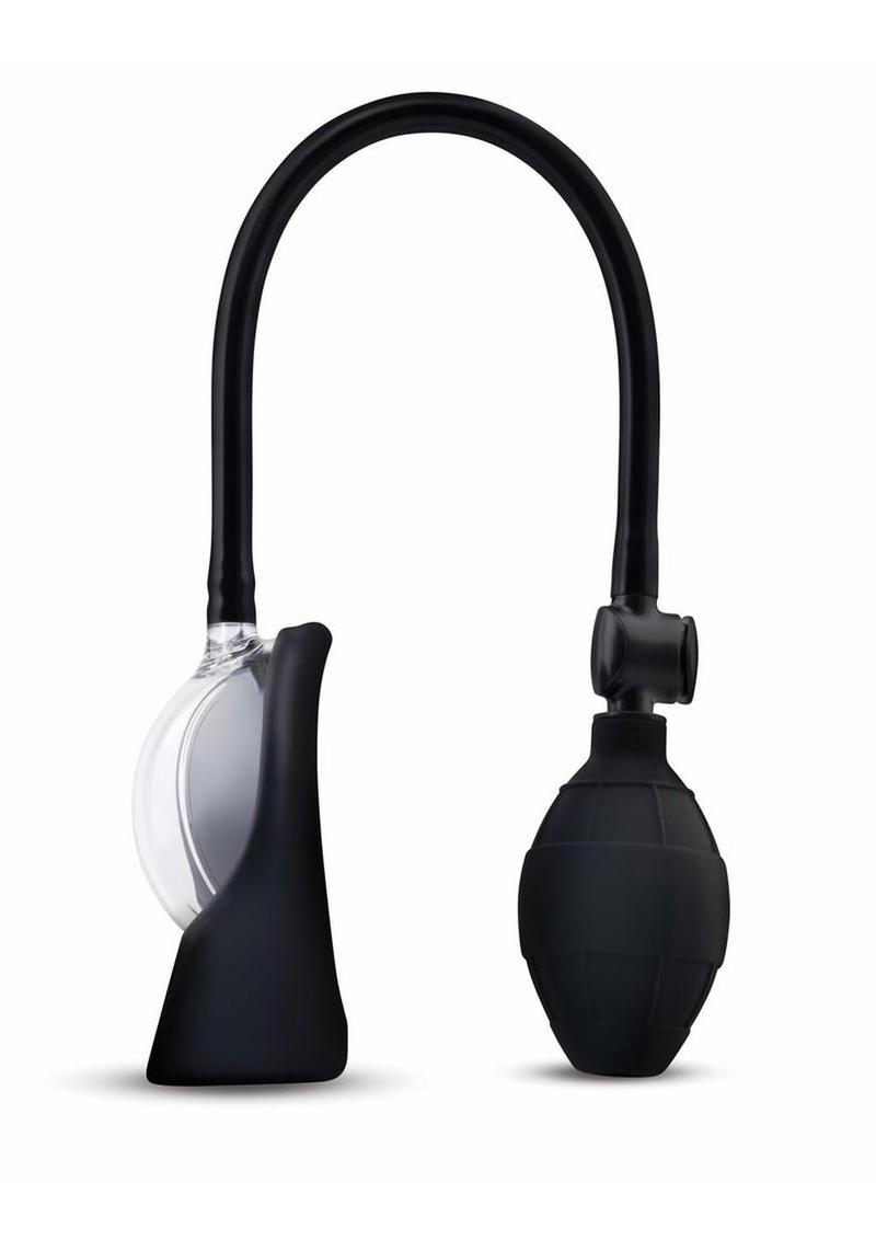 Size Up Rechargeable Vibrating Petite Pussy Pump - Black/Clear