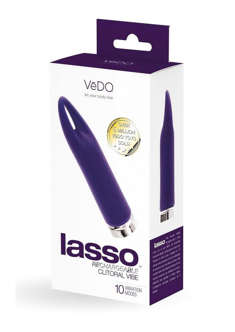 VeDo Lasso Rechargeable Silicone Bullet Vibrator - Purple