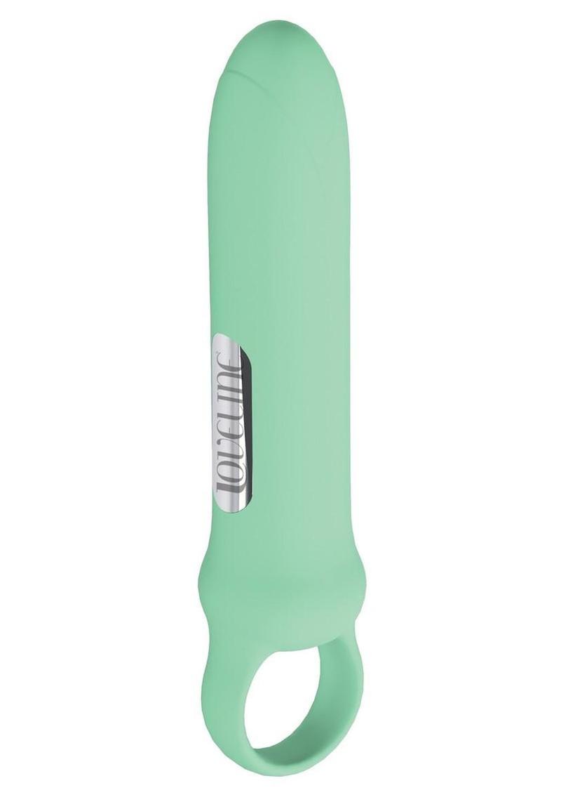 Loveline Harmony Loop Grip Vibe Ergonomic 10 Function Silicone Bullet Massager - Green
