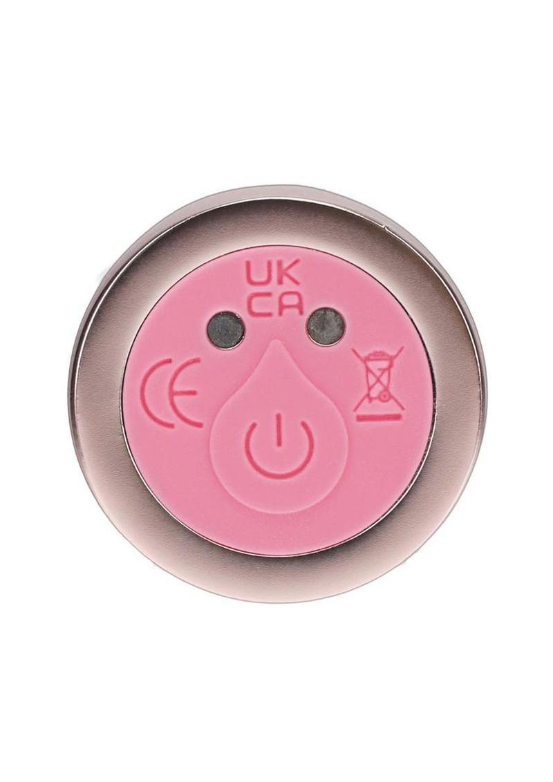 Loveline Sparkle 10 Function Rechargeable Glass Vibrator 6.3in - Pink