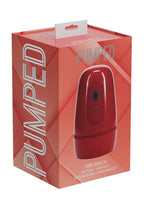Pumped Vibrobator 10 Function Rechargeable Masturbator - Metallic Red