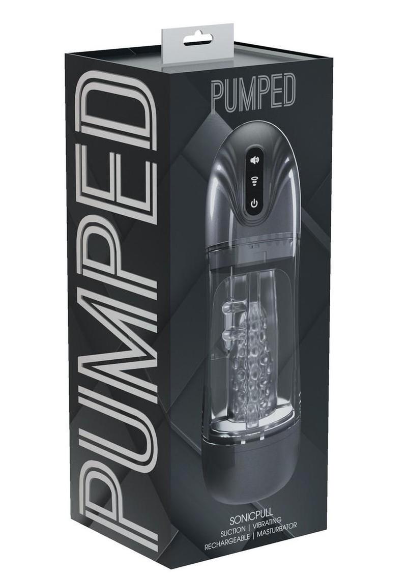 Pumped SonicPull 10 Function Multimedia Enhanced Masturbator - Gun Metal