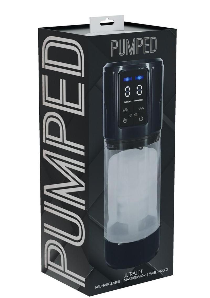 Pumped UltraLift 10 Function Rechargeable Masturbator - Gun Metal