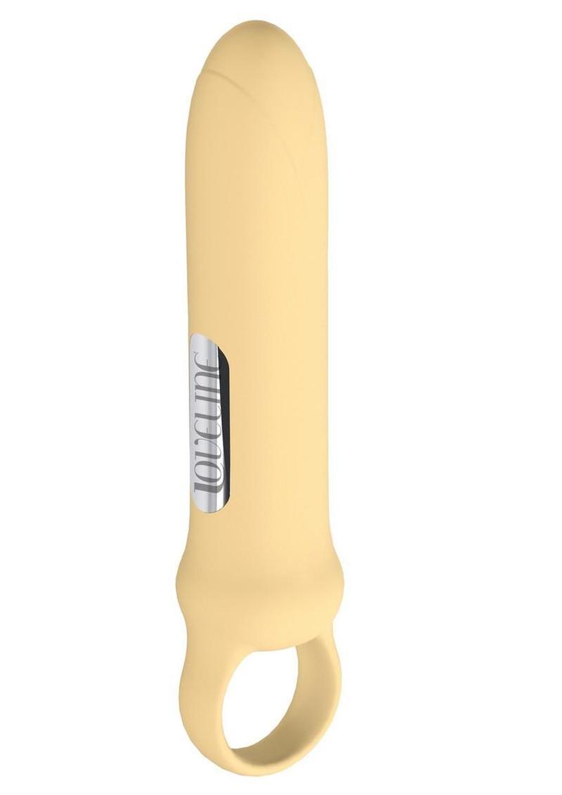 Loveline Harmony Loop Grip Vibe Ergonomic 10 Function Silicone Bullet Massager - Yellow