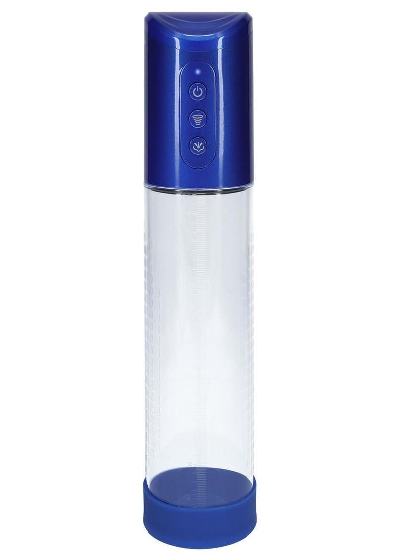 Pumped HyperPump 3 Function Automatic Rechargeable Penis Pump - Metallic Blue