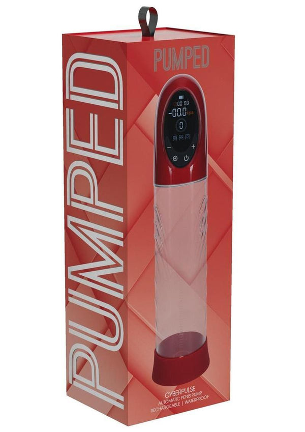 Pumped CyberPulse 13 Function Automatic Rechargeable Penis Pump - Metallic Red
