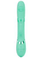Vive Mimi 10 Function Silicone Rechargeable Triple Motor G-Spot Vibrating and Tapping Rabbit - Green