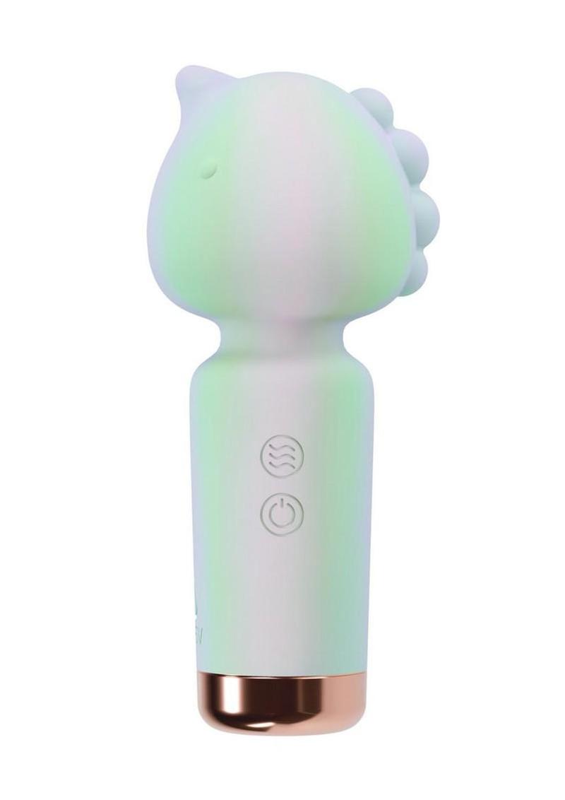 Play With Me Unicorn Dreams Silicone Rechargeable Vibrator - Blue/Green