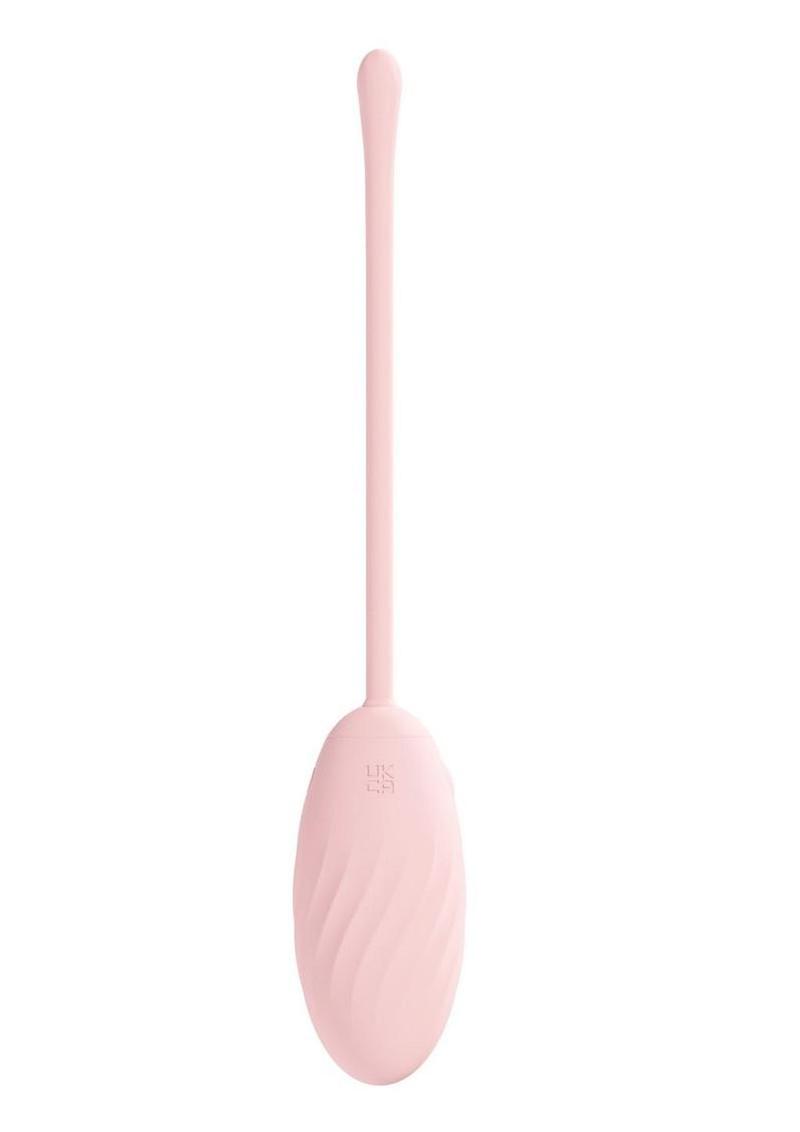 Loveline Felicite 10 Function Silicone Rechargeable Egg Vibe with Remote Control - Pink