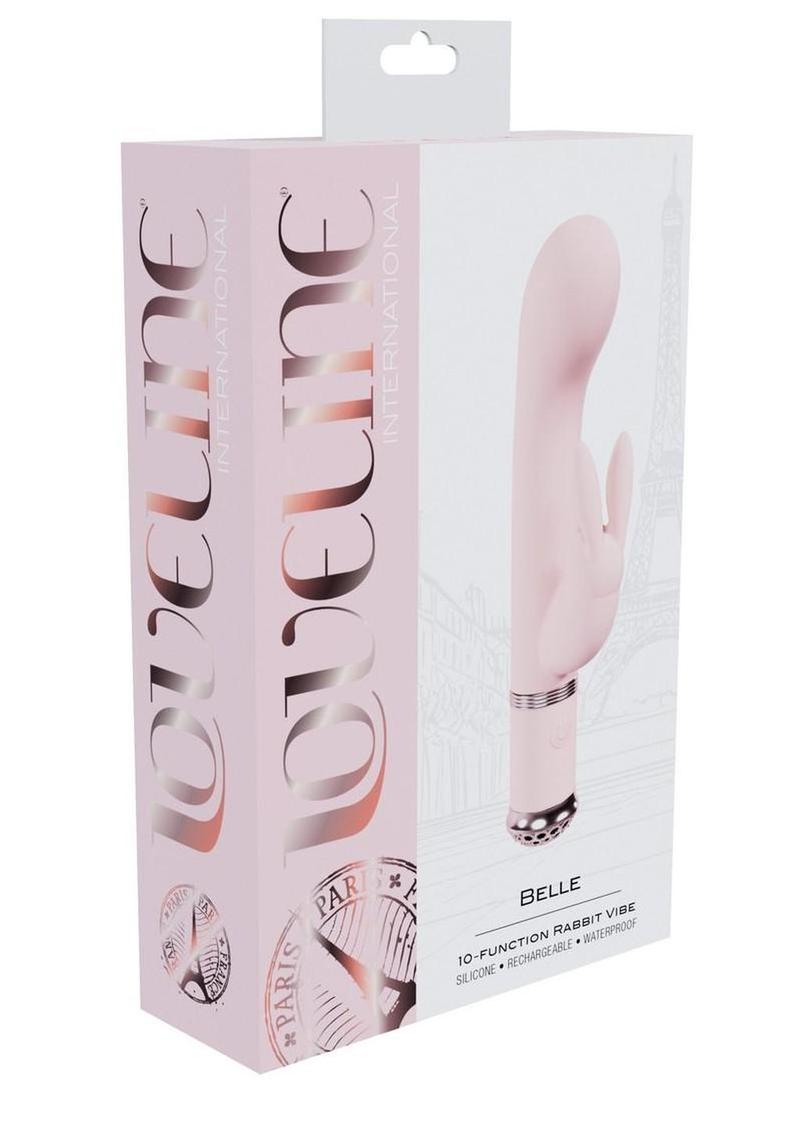 Loveline Belle 10 Function Silicone Rechargeable Rabbit Vibrator - Pink