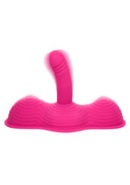 Triple Rider Remote Control Ecstasy Rumbler Rechargeable Silicone Vibrator - Pink