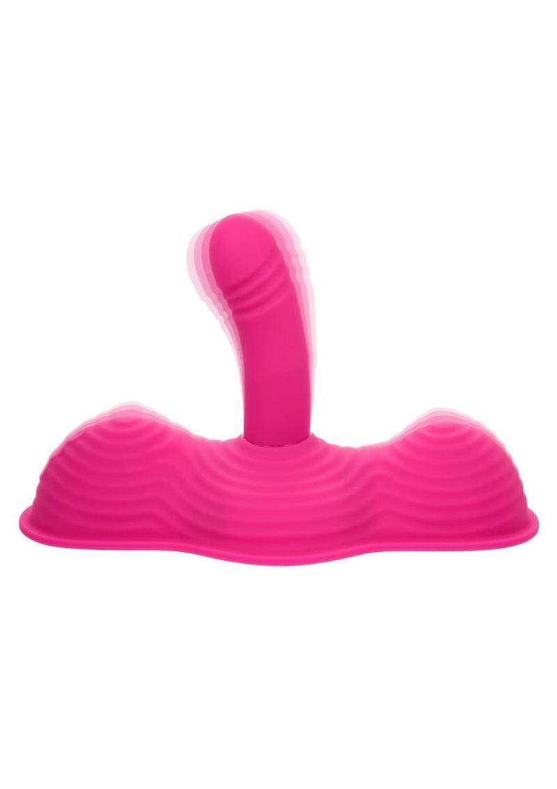 Triple Rider Remote Control Ecstasy Rumbler Rechargeable Silicone Vibrator - Pink