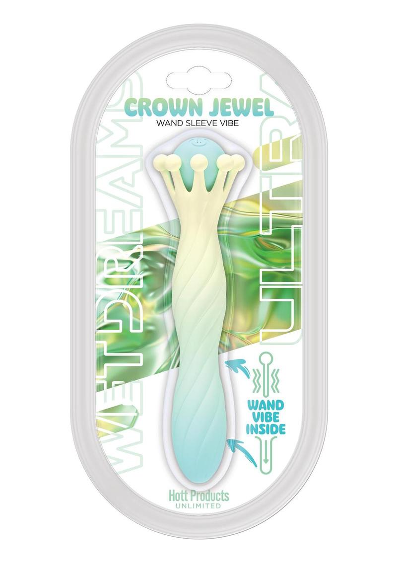 Wet Dreams Crown Jewel Rechargeable Silicone Crown Scepter Vibrating Wand - Multicolor