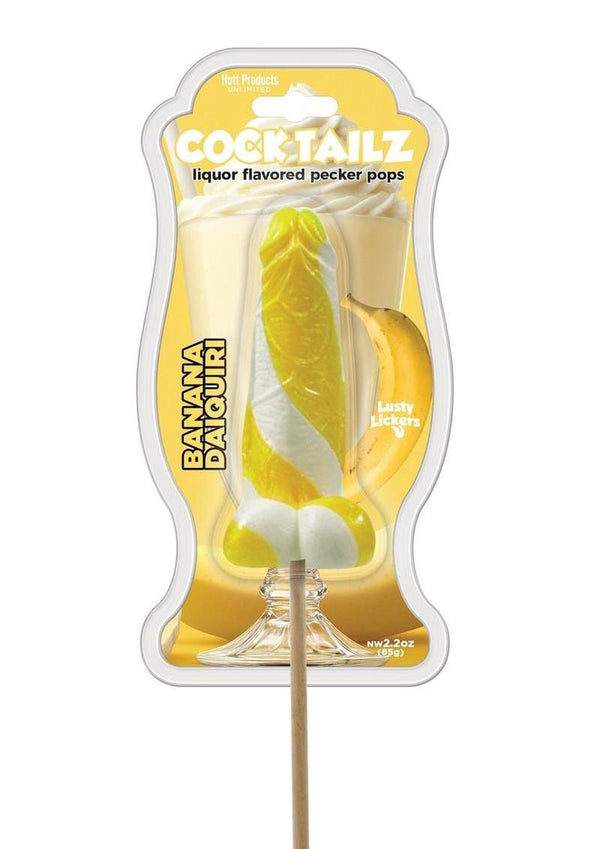 Cocktailz Liquor Flavored Pecker Pops - Banana Daiquiri