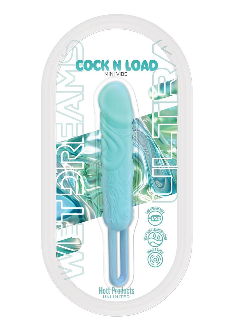 Wet Dreams Cock & Load Rechargeable Silicone Mini Vibrator - Blue