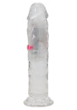 RealRock Rechargeable Dildo with Remote Control 6in - Clear