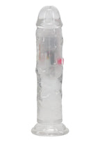 RealRock Rechargeable Dildo with Remote Control 6in - Clear