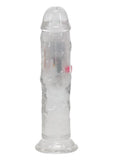 RealRock Rechargeable Dildo with Remote Control 6in - Clear