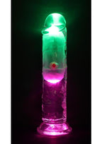 RealRock Rechargeable Dildo with Remote Control 6in - Clear