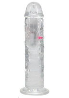 RealRock Rechargeable Dildo with Remote Control 8in - Clear