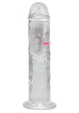 RealRock Rechargeable Dildo with Remote Control 8in - Clear