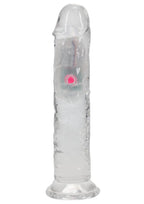 RealRock Rechargeable Dildo with Remote Control 7in - Clear