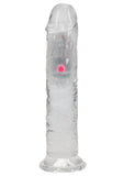 RealRock Rechargeable Dildo with Remote Control 7in - Clear
