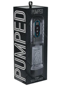 Pumped Vortex Multi Function Suction Rotating Thrusting Rechargeable Masturbator - Gun Metal