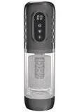 Pumped Vortex Multi Function Suction Rotating Thrusting Rechargeable Masturbator - Gun Metal