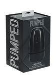 Pumped Vibrobator Pressure Suction 9 Function Vibrating Rechargeable Masturbator - Gun Metal