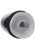 Pumped Vibrobator Pressure Suction 9 Function Vibrating Rechargeable Masturbator - Gun Metal