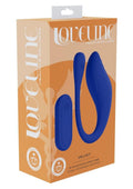 Loveline Velvet G-Spot 10 Function Rechargeable Silicone Vibrator with Remote Control - Blue